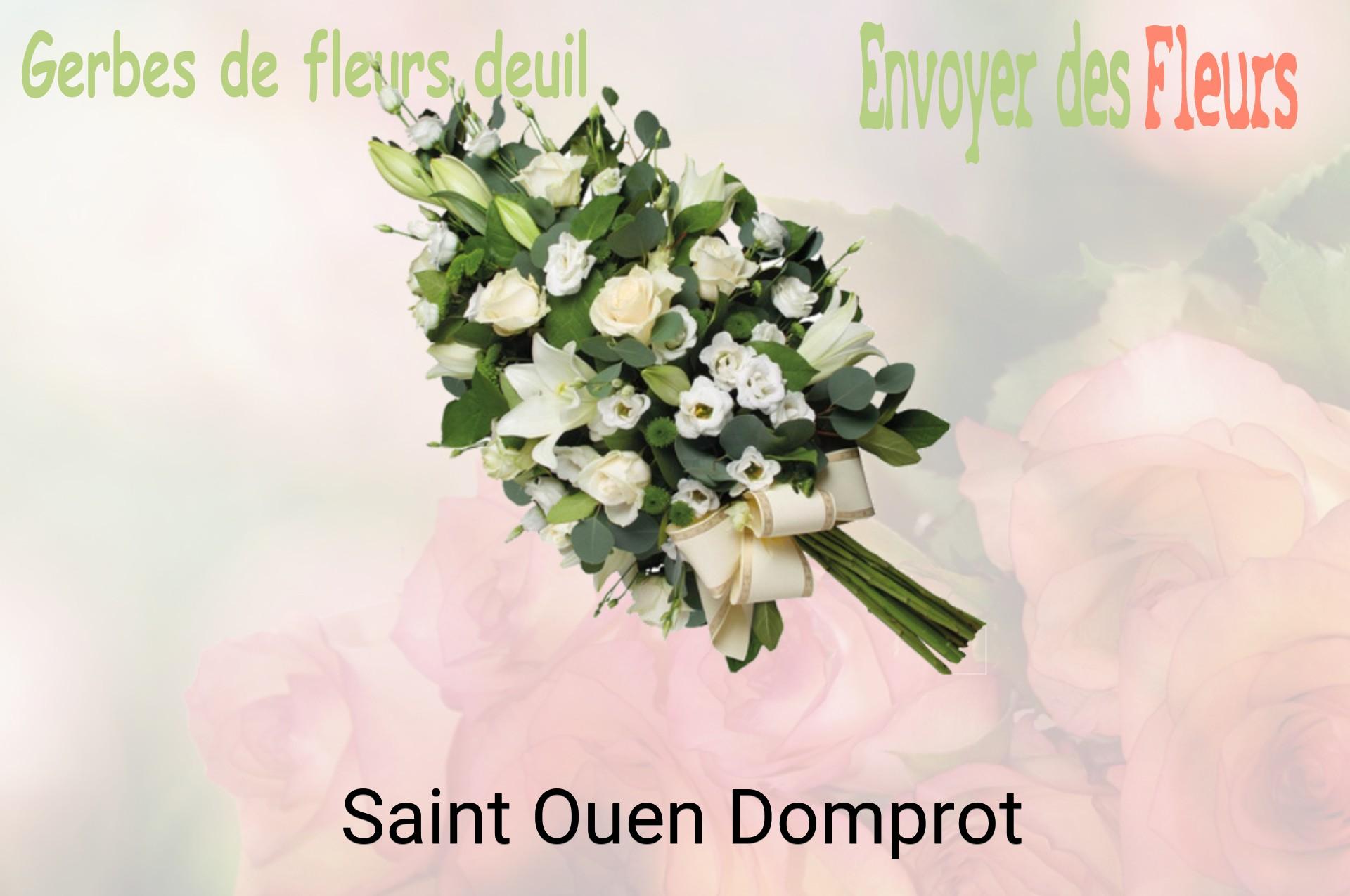 Gerbe de fleurs de deuil livrée à Saint-Ouen-Domprot
